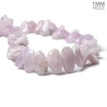 12x11-20x12mm Kunzite side drilled plain nugget beads 16 inch 42 pieces 1mm Large Hole (ONLINE ORDER ONLY)