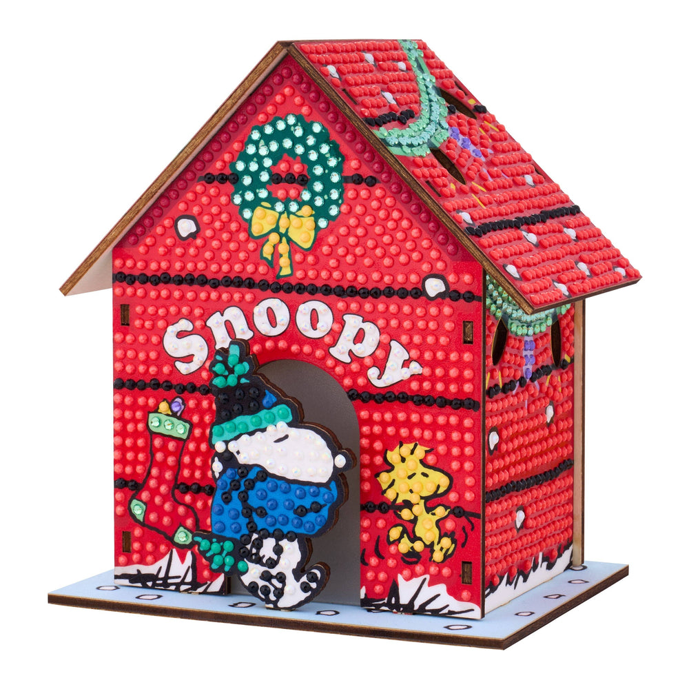 Diamond Art Club – Gem House: The Peanuts Holiday 3D Snoopy Diamond Painting Model (Round Drill, 5.4" x 4.9" x 3") (ONLINE ORDER ONLY)