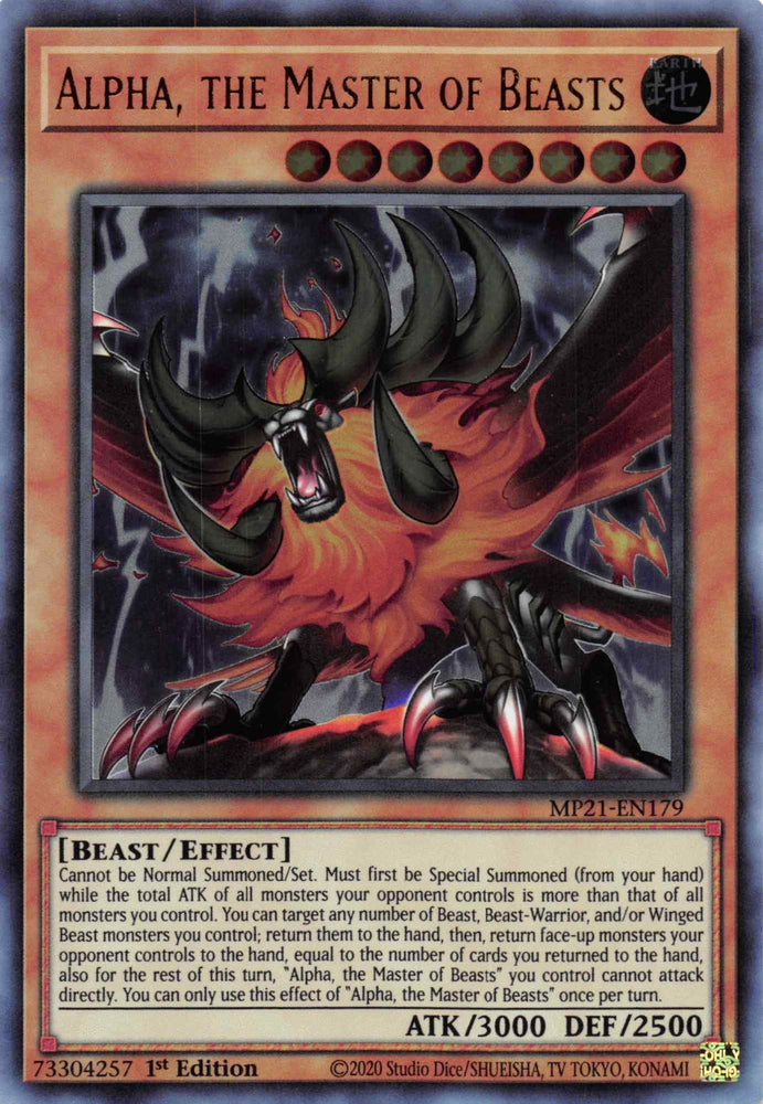 Alpha, the Master of Beasts [MP21-EN179] Ultra Rare (ONLINE ORDER ONLY)