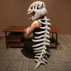 120 CENTIMETER (47 INCH) LONG DINOSAUR SKELETON PLUSH COSTUME (ONLINE ORDER ONLY)