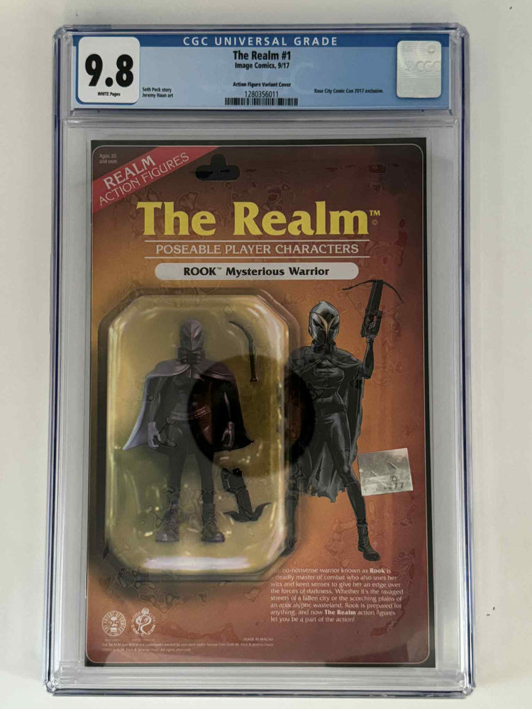 The Realm #1 CGC 9.8 Blue Label Haun Exclusive Action Figure Var (ONLINE ORDER ONLY)
