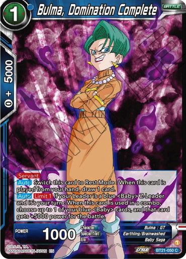 Bulma, Domination Complete (BT21-050) [Wild Resurgence] (ONLINE ORDER ONLY)