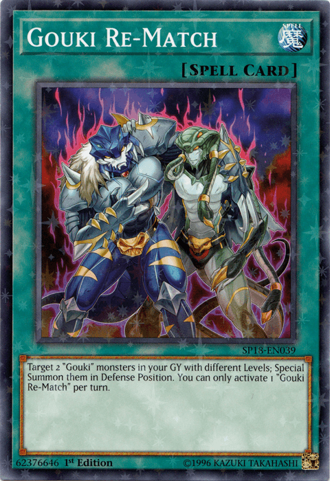 Gouki Re-Match [SP18-EN039] Starfoil Rare (ONLINE ORDER ONLY)