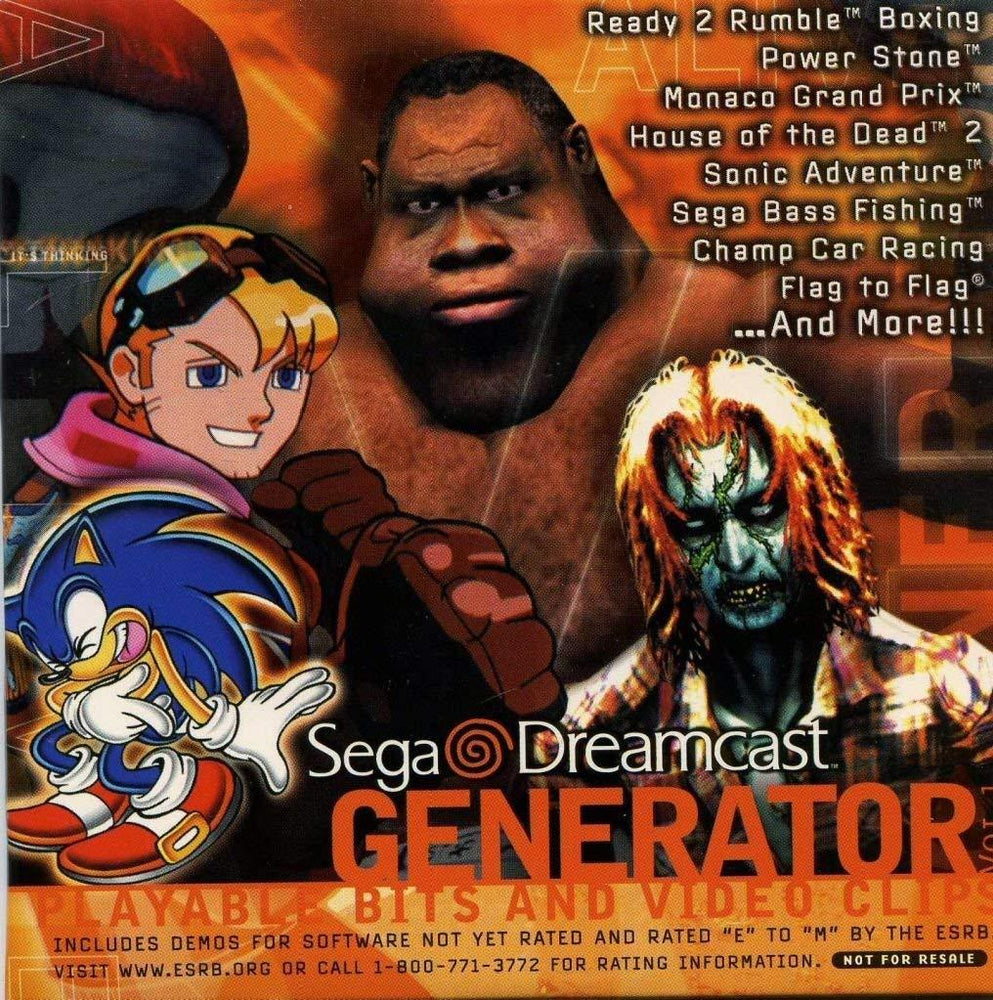 Generator Demo Disc Vol. 1 (Sega Dreamcast) (ONLINE ORDER ONLY)