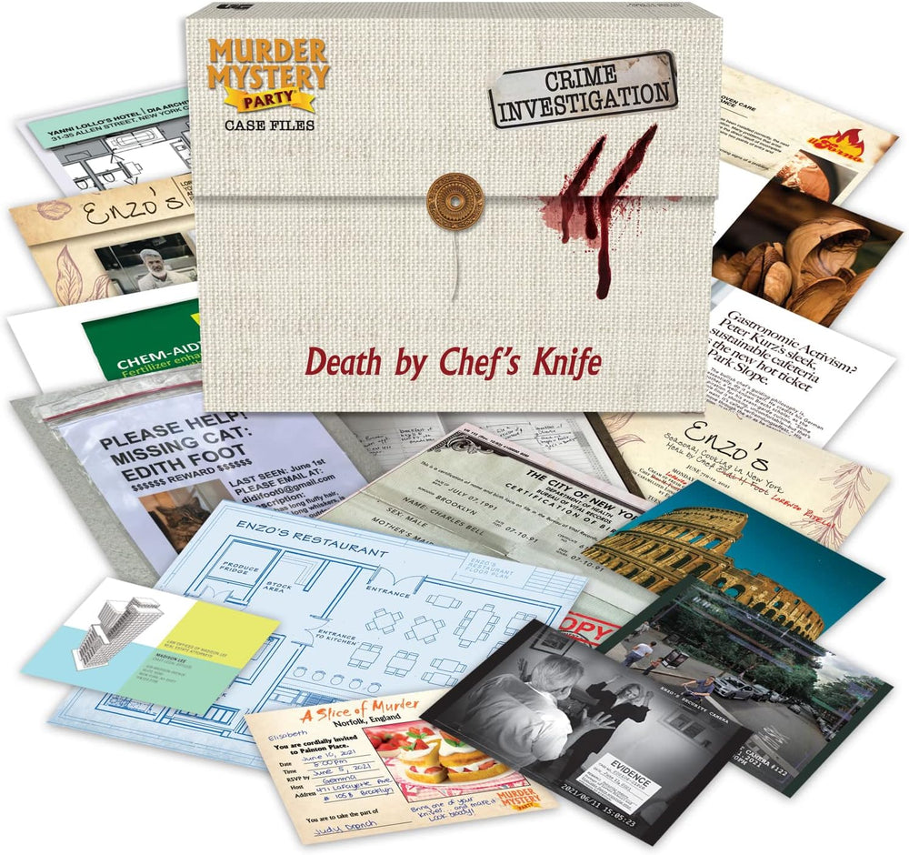 Murder Mystery Party: Case Files - Death by Chef's Knife (ONLINE ORDER ONLY)