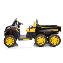 24V 6 Wheeler Freddo Tractor Trailer 2 Seater Ride-on with Dump Cart and Parental Remote (ONLINE ORDER ONLY)