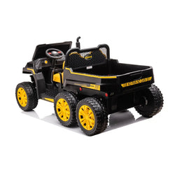 24V 6 Wheeler Freddo Tractor Trailer 2 Seater Ride-on with Dump Cart and Parental Remote (ONLINE ORDER ONLY)
