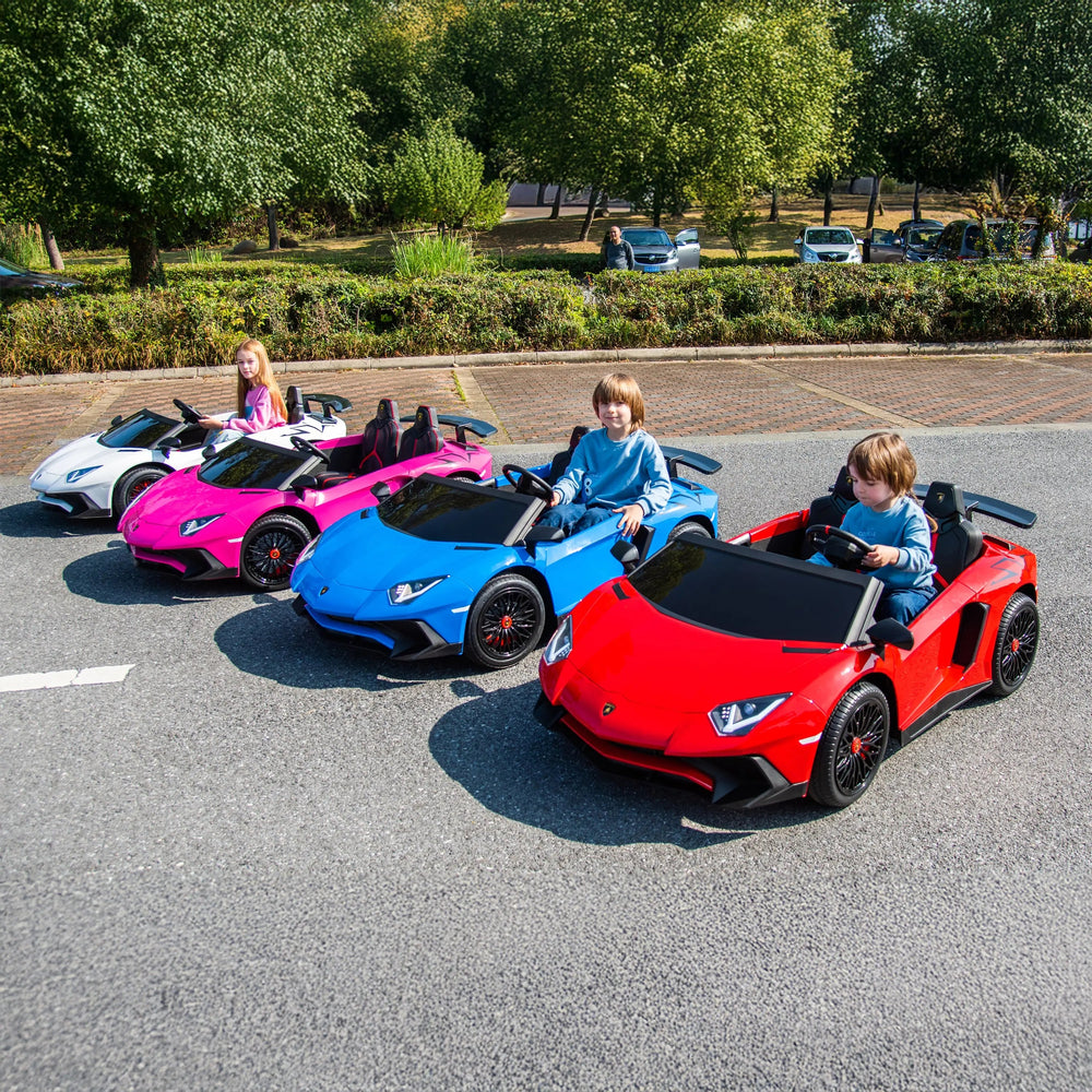 24V Lamborghini Aventador 2 Seater Ride On Car for Kids: Advanced Brushless Motor & Differential for High-Octane Fun (ONLINE ORDER ONLY)
