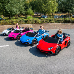 24V Lamborghini Aventador 2 Seater Ride On Car for Kids: Advanced Brushless Motor & Differential for High-Octane Fun (ONLINE ORDER ONLY)
