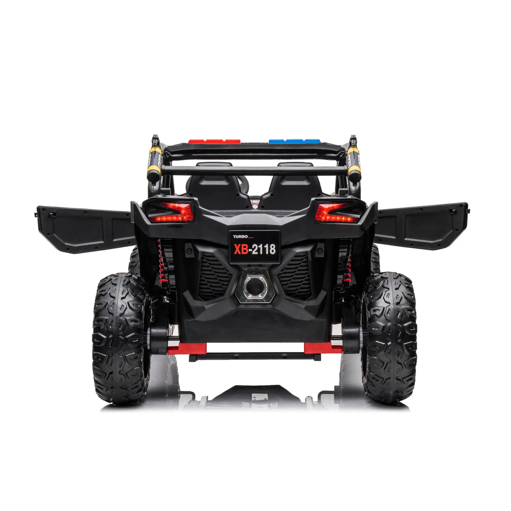 24V 4x4 Freddo Storm Police UTV 2-Seater for Kids with Lights & Sirens for Action-Packed Adventures