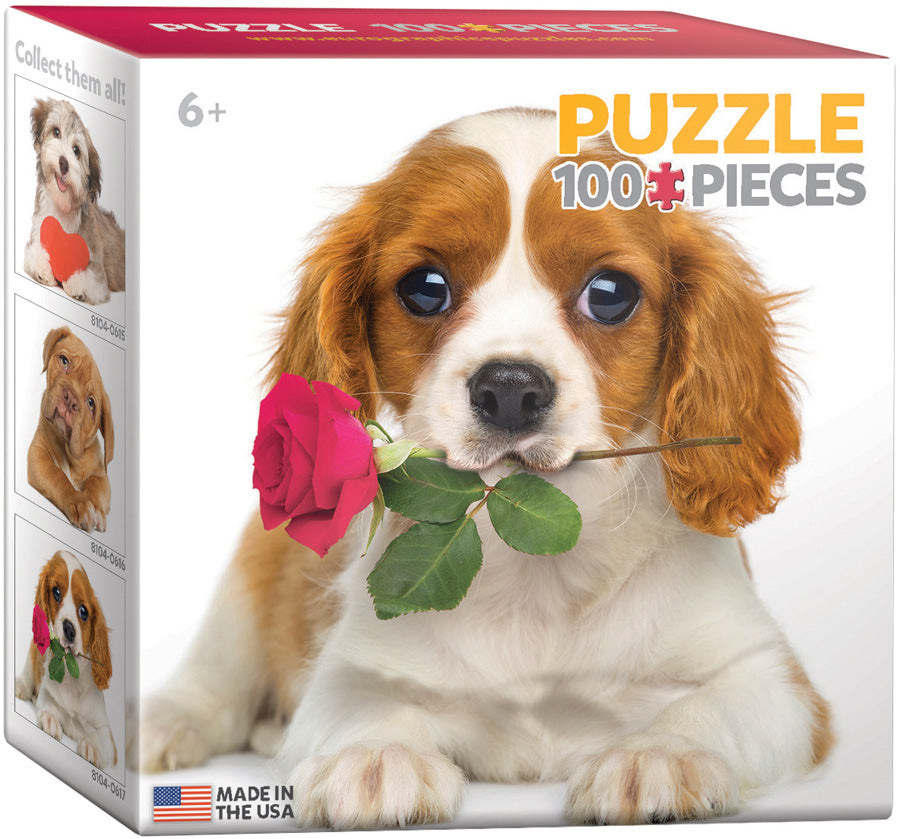 Puzzle: Mini Puzzle Collection - Dog with Rose (ONLINE ORDER ONLY)