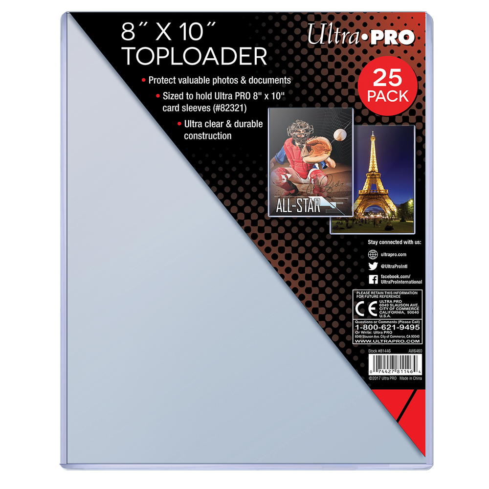 8" x 10" TOPLOADER® Sleeves (25ct)