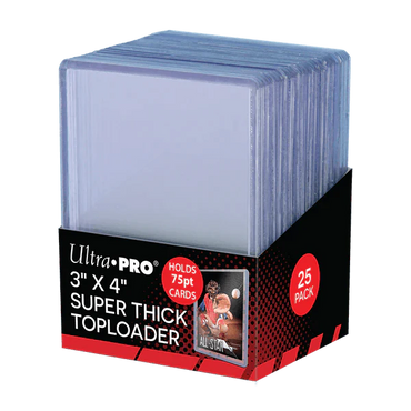 3" x 4" Clear Thick 75PT Toploaders (25ct) (ONLINE ORDER ONLY)