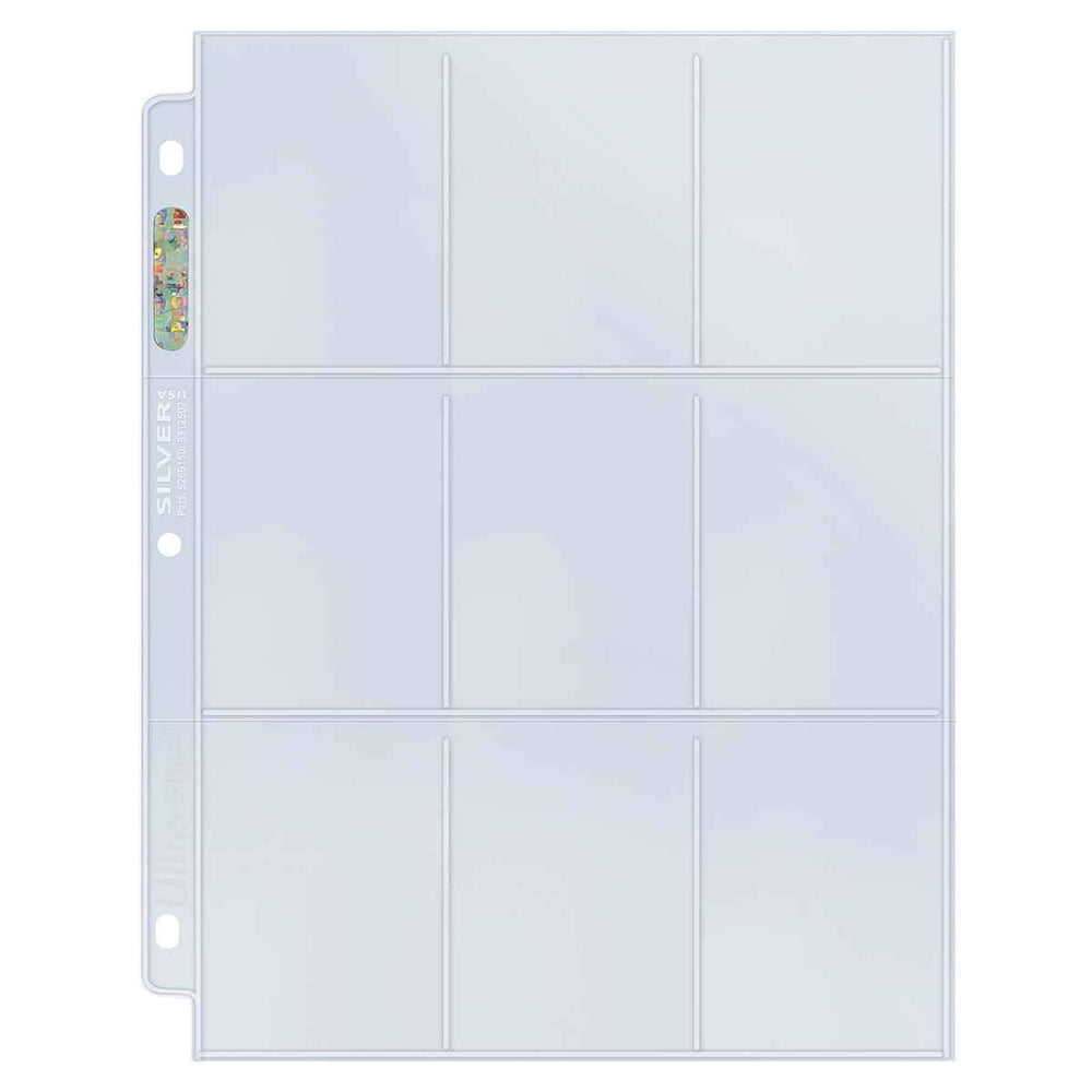 Silver Series 9-Pocket Pages (100ct) for Standard Size Cards (ONLINE ORDER ONLY)