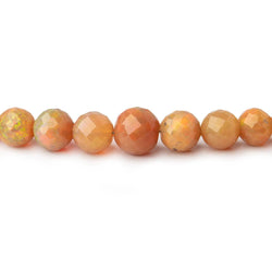 4-7.5mm Ethiopian Golden Opal faceted round beads 17 inch 95 pieces (ONLINE ORDER ONLY)