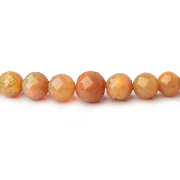 4-7.5mm Ethiopian Golden Opal faceted round beads 17 inch 95 pieces (ONLINE ORDER ONLY)