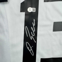 Framed Autographed/Signed Michael Ballack 35x39 Germany White Soccer World Cup Jersey Beckett BAS COA