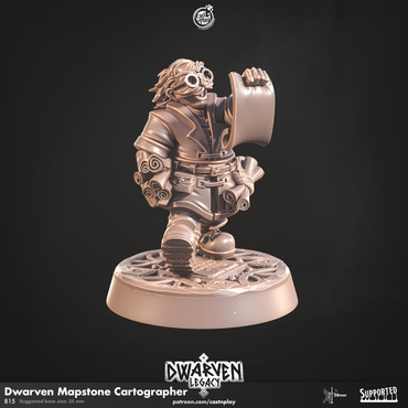 3D Printed Cast n Play Dwarven Mapstone Cartographer Dwarven Legacy Set 28mm 32mm D&D (Online Only)