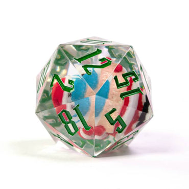 Masked Santa Holiday d20 Dice 33mm Christmas Dice (2021) (Online Only)