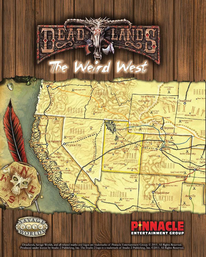 Savage Worlds RPG: Deadlands - Map of the Weird West