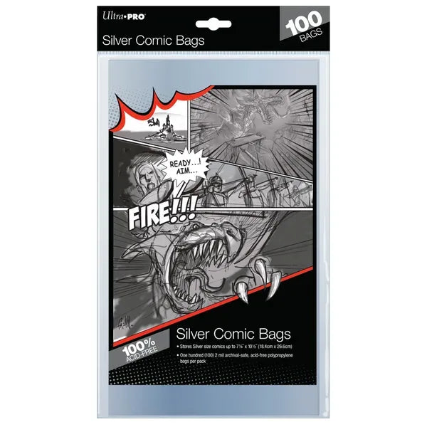 Silver Age Comic Bags (100 Pack) - Ultra Pro - Anime Imports LLC