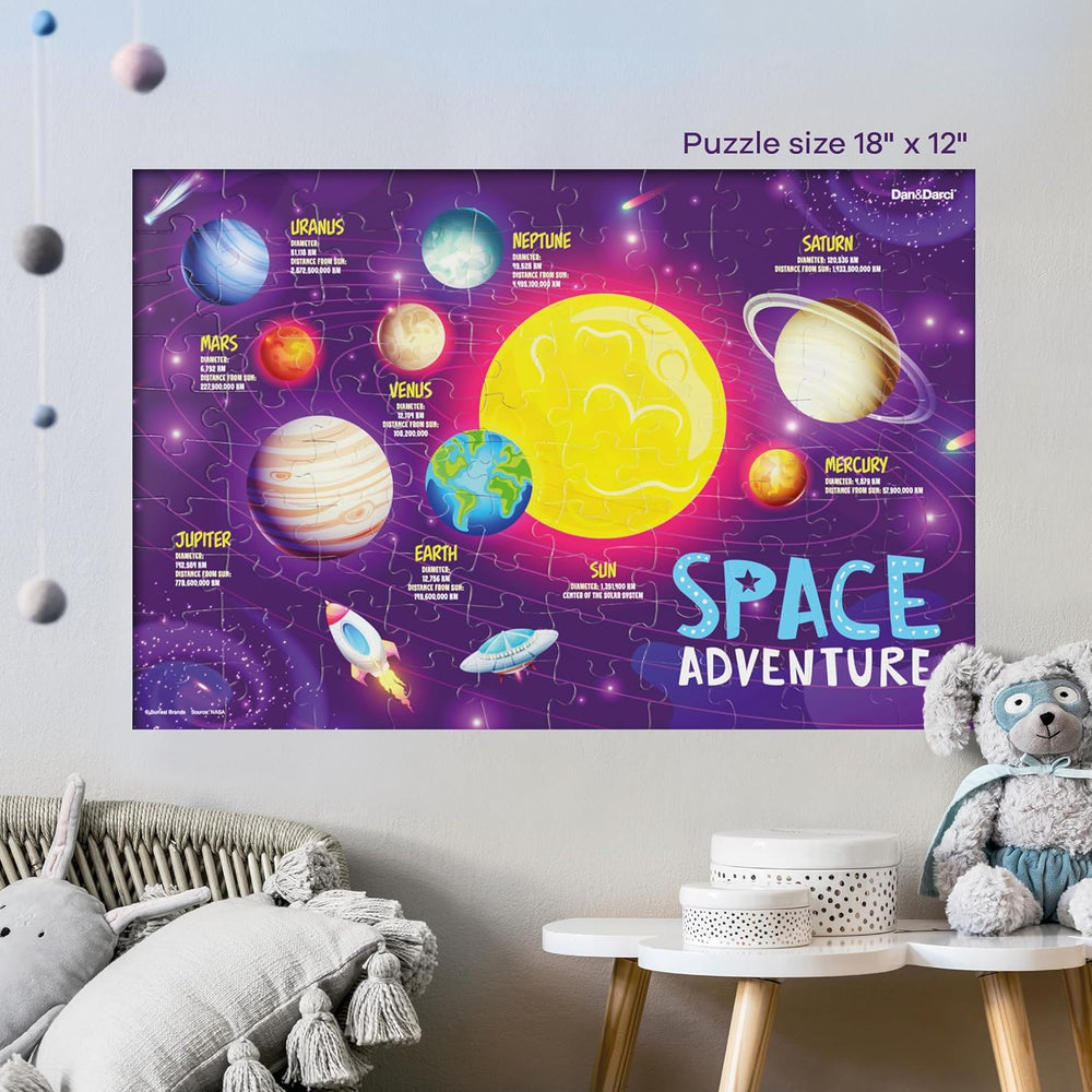 Glow in The Dark 100 Piece Galaxy Puzzle for Kids by Surreal Brands (ONLINE ORDER ONLY)
