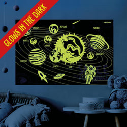 Glow in The Dark 100 Piece Galaxy Puzzle for Kids by Surreal Brands (ONLINE ORDER ONLY)