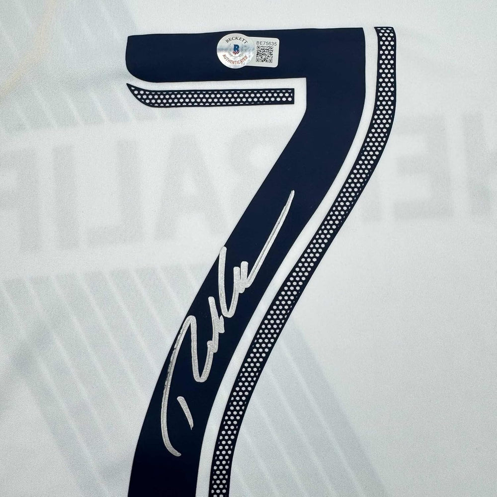 Framed Autographed/Signed Robbie Keane 35x39 LA Galaxy White Soccer Jersey Beckett BAS COA