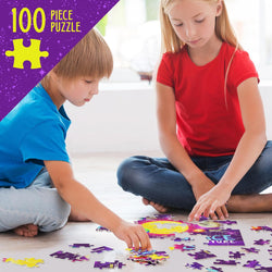 Glow in The Dark 100 Piece Galaxy Puzzle for Kids by Surreal Brands (ONLINE ORDER ONLY)