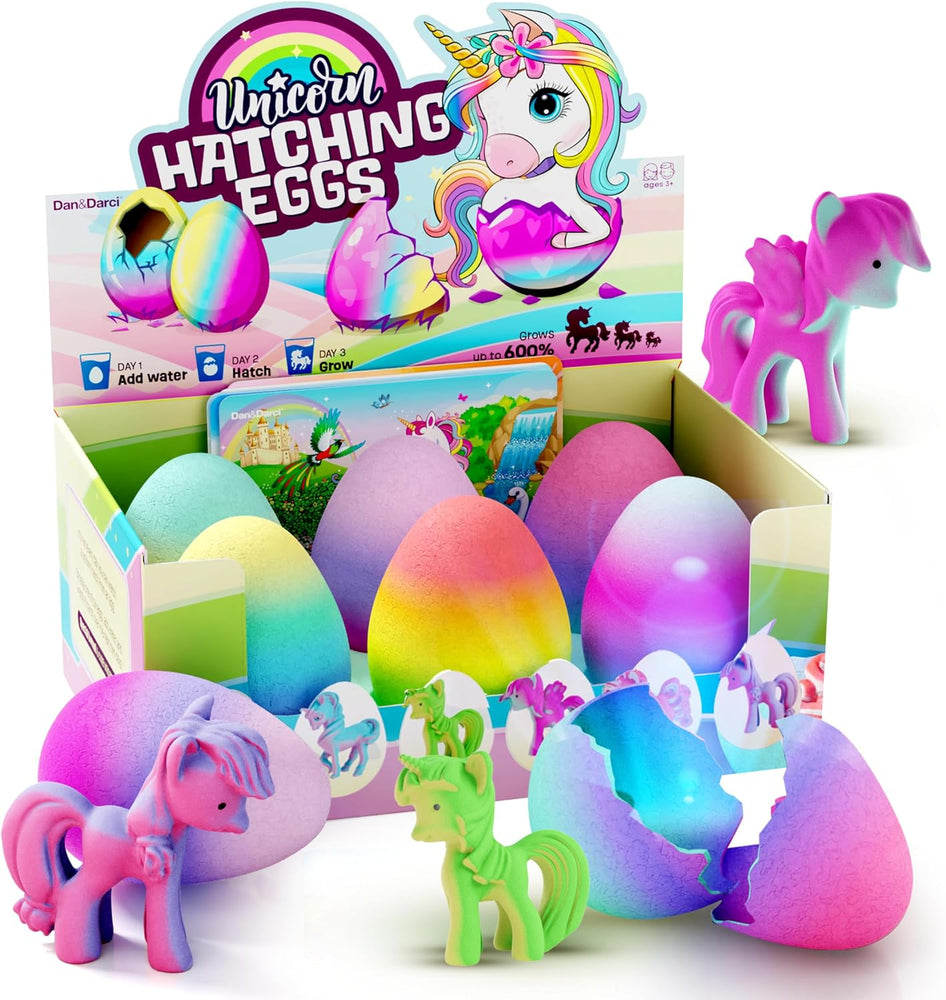 Dan&Darci Unicorn Hatching Surprise Eggs for Kids - 6 Pack - Grows 600% - Unicorn Toys for Girls & Boys by Surreal Brands (ONLINE ORDER ONLY)