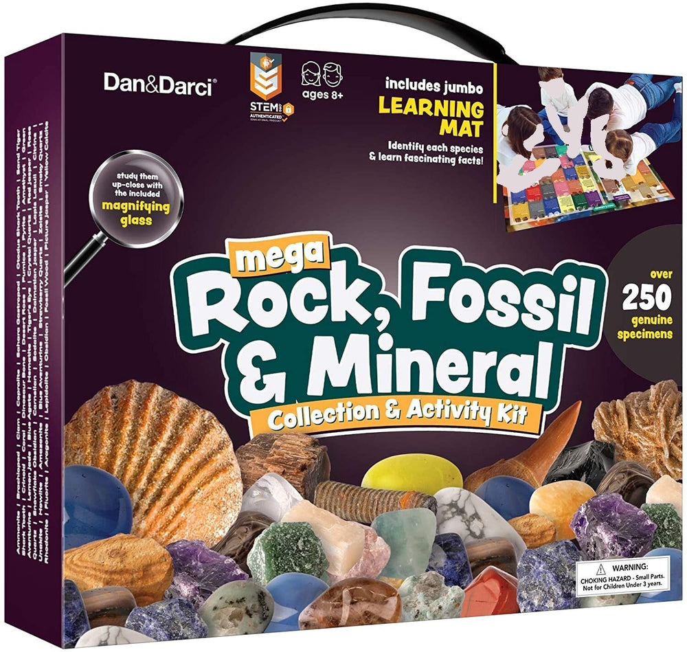 Dan&Darci Mega Rock, Fossil &amp; Mineral Collection &amp; Activity Kit by Surreal Brands (ONLINE ORDER ONLY)