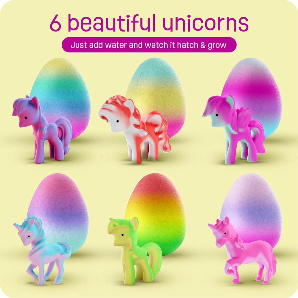 Dan&Darci Unicorn Hatching Surprise Eggs for Kids - 6 Pack - Grows 600% - Unicorn Toys for Girls & Boys by Surreal Brands (ONLINE ORDER ONLY)