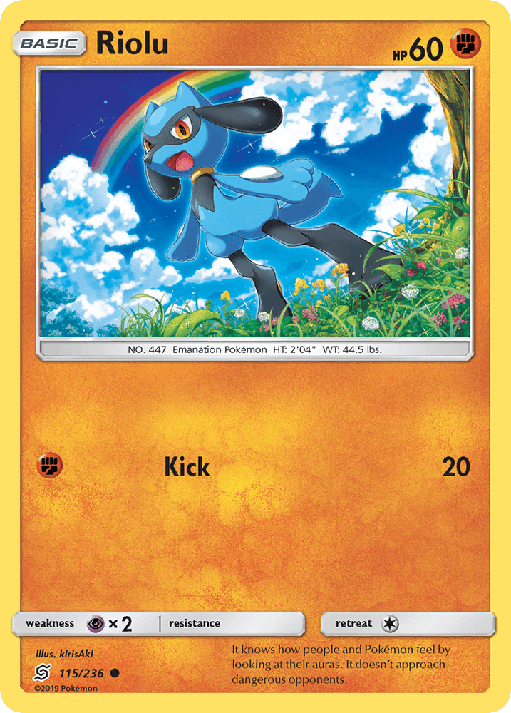 Riolu (115/236) [Sun & Moon: Unified Minds] (Online Only)