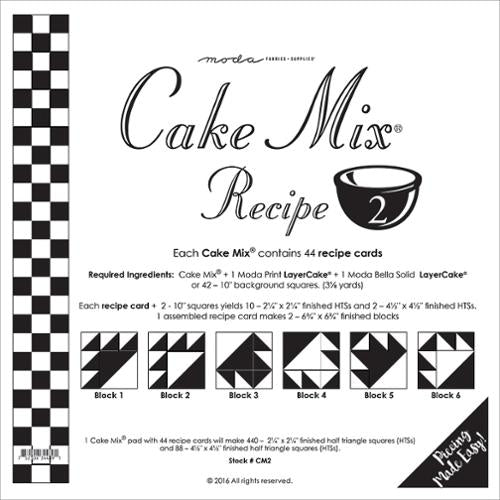 Cake Mix Recipe 2 Quilt Papers by Moda Fabrics (ONLINE ORDER ONLY)