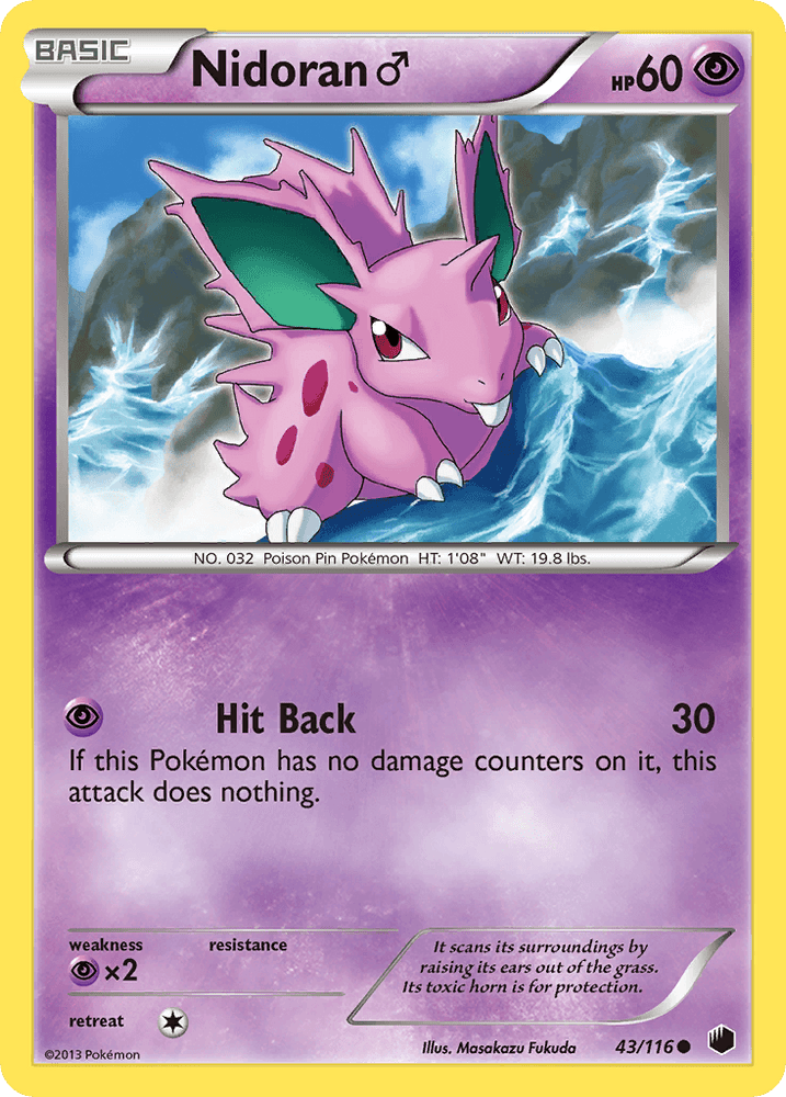 Nidoran (43/116) (Male) [Black & White: Plasma Freeze] (Online Only)