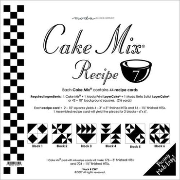 Cake Mix Recipe 7 Quilt Papers by Moda Fabrics (ONLINE ORDER ONLY)