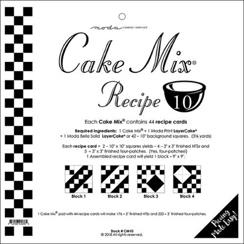 Cake Mix Recipe 10 Quilt Papers by Moda Fabrics (ONLINE ORDER ONLY)