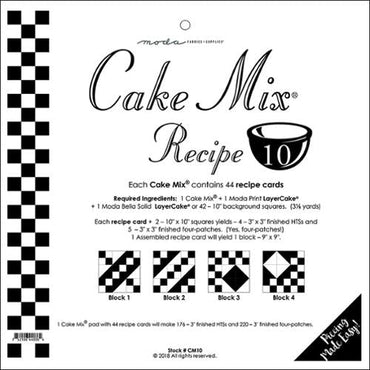 Cake Mix Recipe 10 Quilt Papers by Moda Fabrics (ONLINE ORDER ONLY)