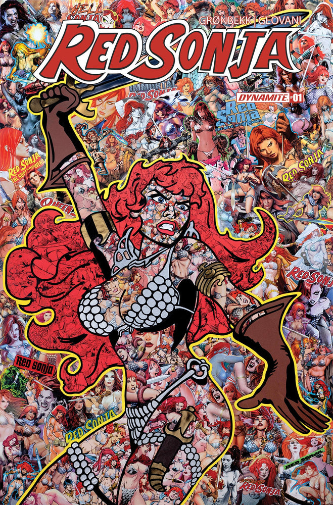 Red Sonja 2023 #1 F Mr Garcin Collage Variant (07/19/2023) Dynamite (ONLINE ORDER ONLY)