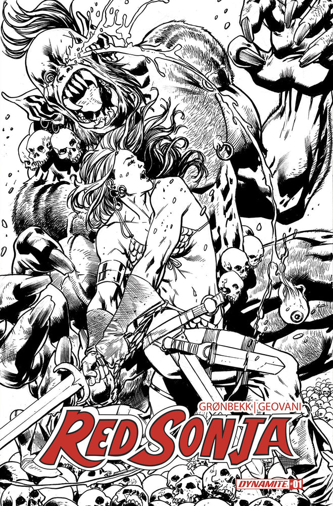 Red Sonja 2023 #1 S 1:20 Bryan Hitch Line Art Variant (07/19/2023) Dynamite (ONLINE ORDER ONLY)