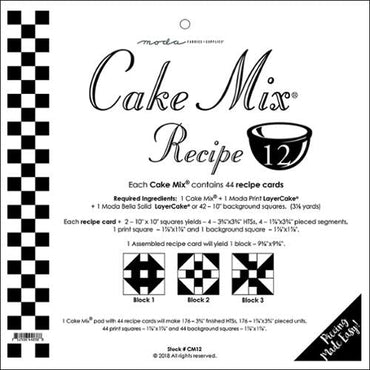 Cake Mix Recipe 12 Quilt Papers by Moda Fabrics (ONLINE ORDER ONLY)