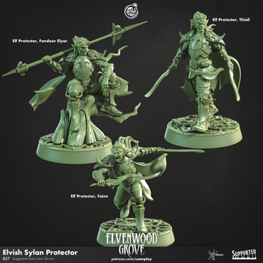 3D Printed Cast n Play Elvish Sylan Protector Elvenwood Grove Set 28mm 32mm D&D (Online Only)