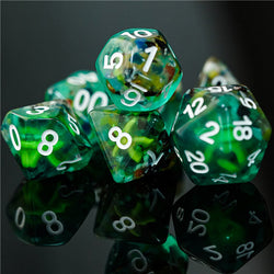 Sea Green Starfish Dice 7-Dice Set Resin Dungeons and Dragons Dice (Online Only)