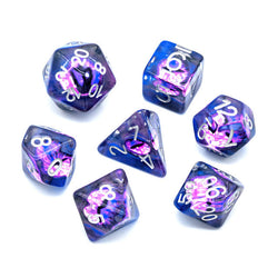 Purple Demon Eye Dragon Eye Dice 7-Dice Set Resin Dungeons and Dragons Dice (Online Only)