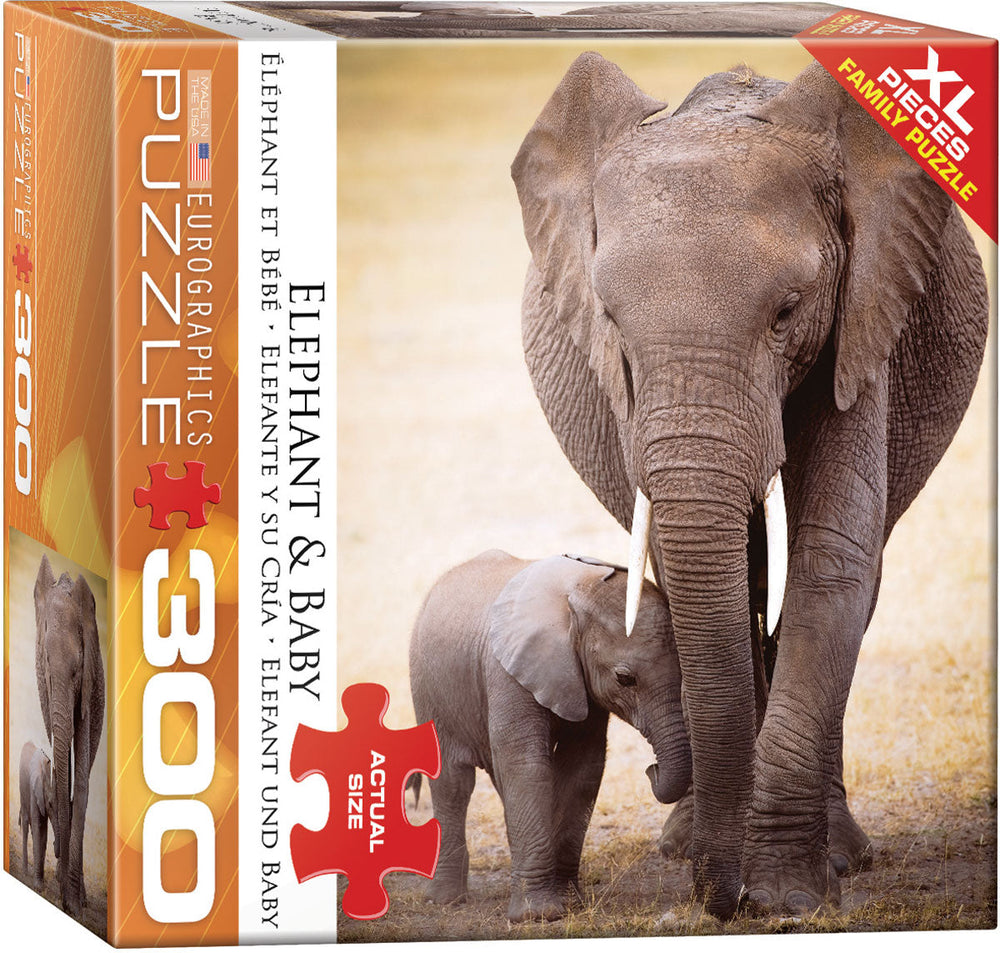 Puzzle: Variety 300 Pieces - Elephant & Baby (ONLINE ORDER ONLY)