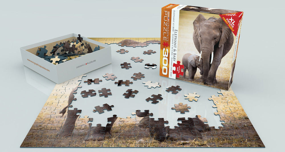 Puzzle: Variety 300 Pieces - Elephant & Baby (ONLINE ORDER ONLY)