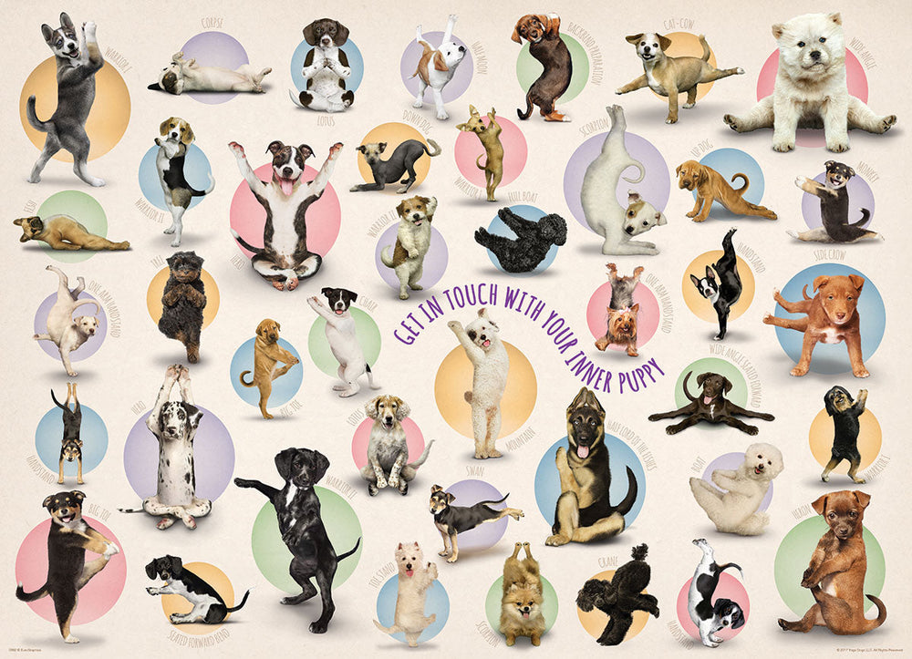 Puzzle: Yoga Dogs & Cats Collection - Yoga Puppies (ONLINE ORDER ONLY)