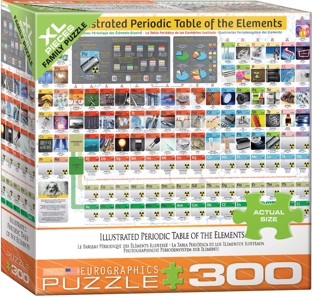 Puzzle: Family Oversize Puzzles - Illustrated Periodic Table of the Elements (photographic) (ONLINE ORDER ONLY)