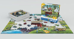 Puzzle: Family Oversize Puzzles - Old Covered Bridge (ONLINE ORDER ONLY)