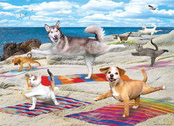 Puzzle: Yoga Dogs & Cats Collection - Yoga Beach (ONLINE ORDER ONLY)